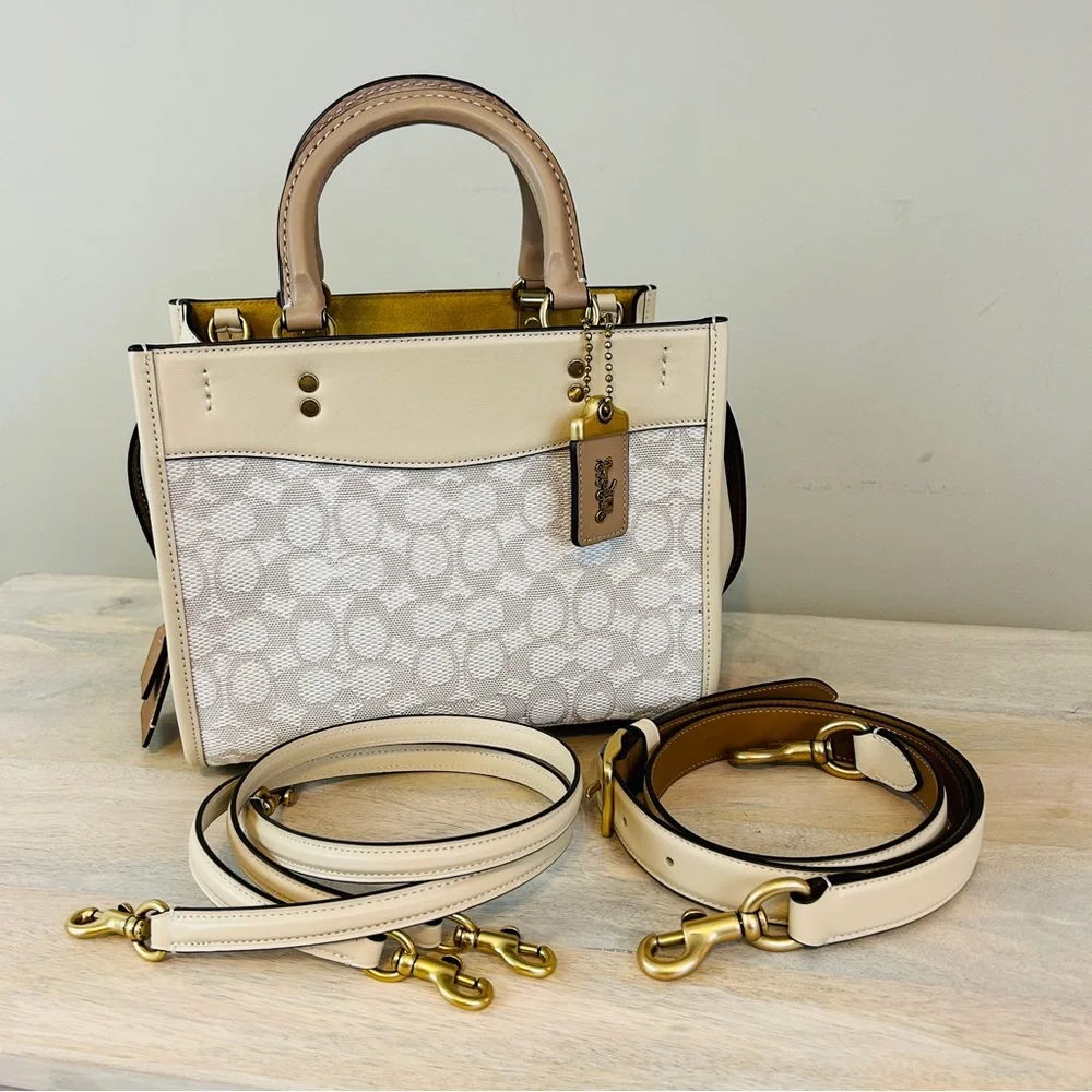 Coach Signature Jacquard Rogue 25 in Chalk/Ivory, NWT! - Picture 14 of 16